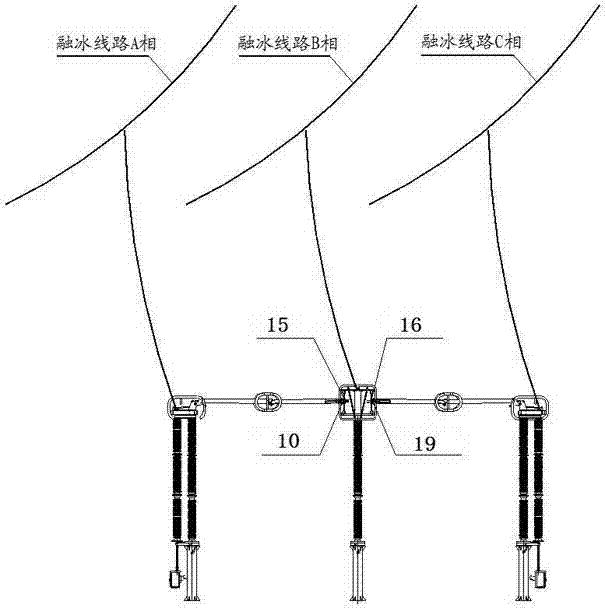 一种实现线路直流融冰全自动化操作的接线方法