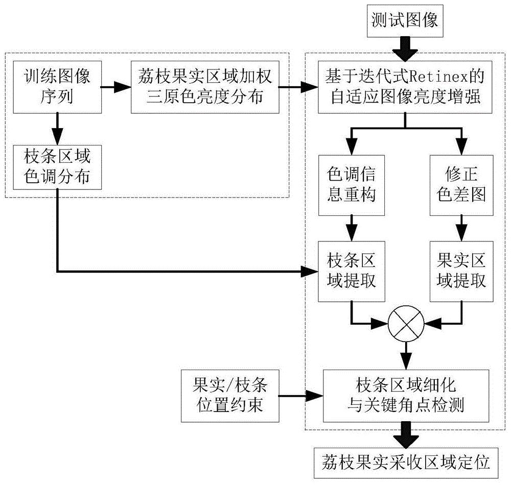 一种面向自然场景的果实采收区域自动定位方法