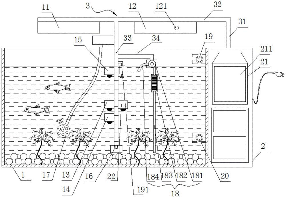 一种有水质自动调节功能的水族箱