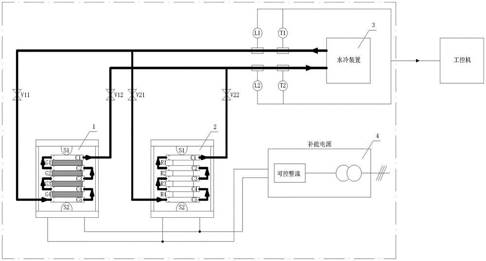 一种直流输电中模块化多电平换流阀的损耗测试装置