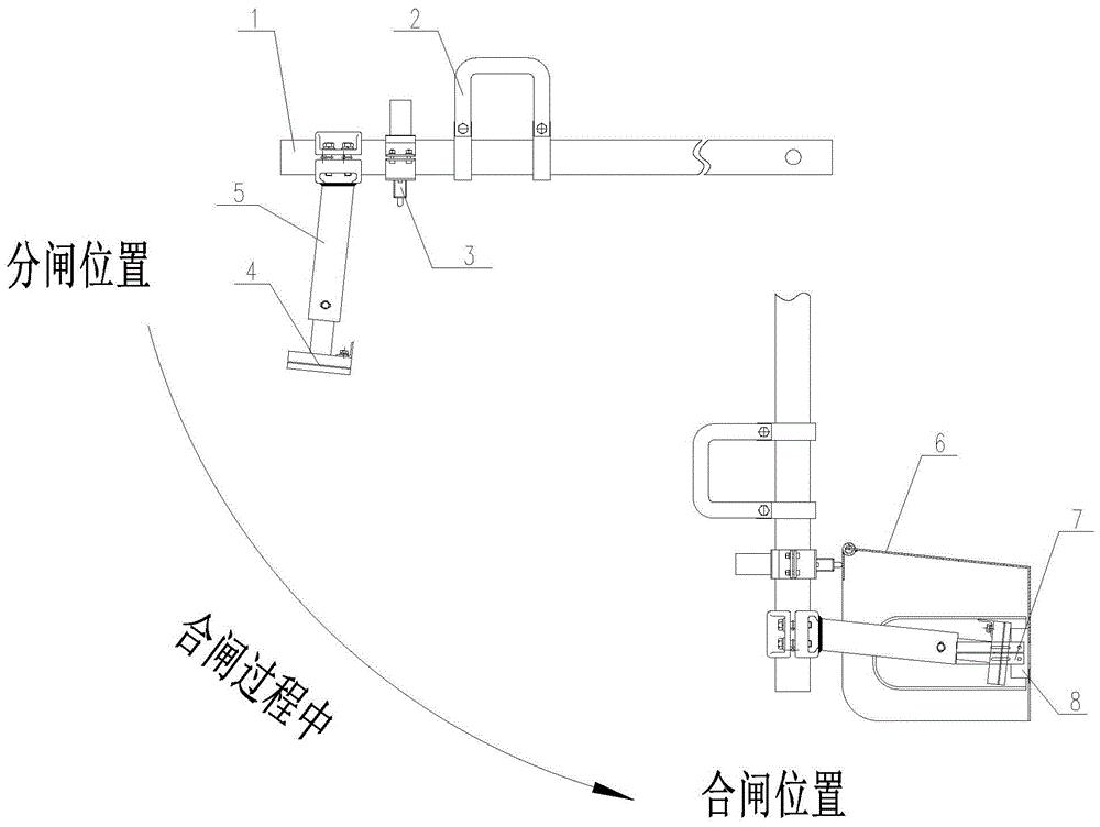 地线融冰自动接线装置合闸状态在线检测装置及检测方法