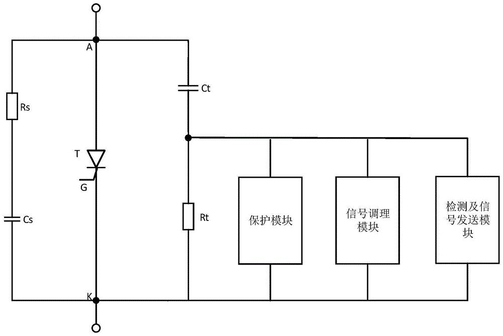 一种晶闸管两端电压变化率检测电路