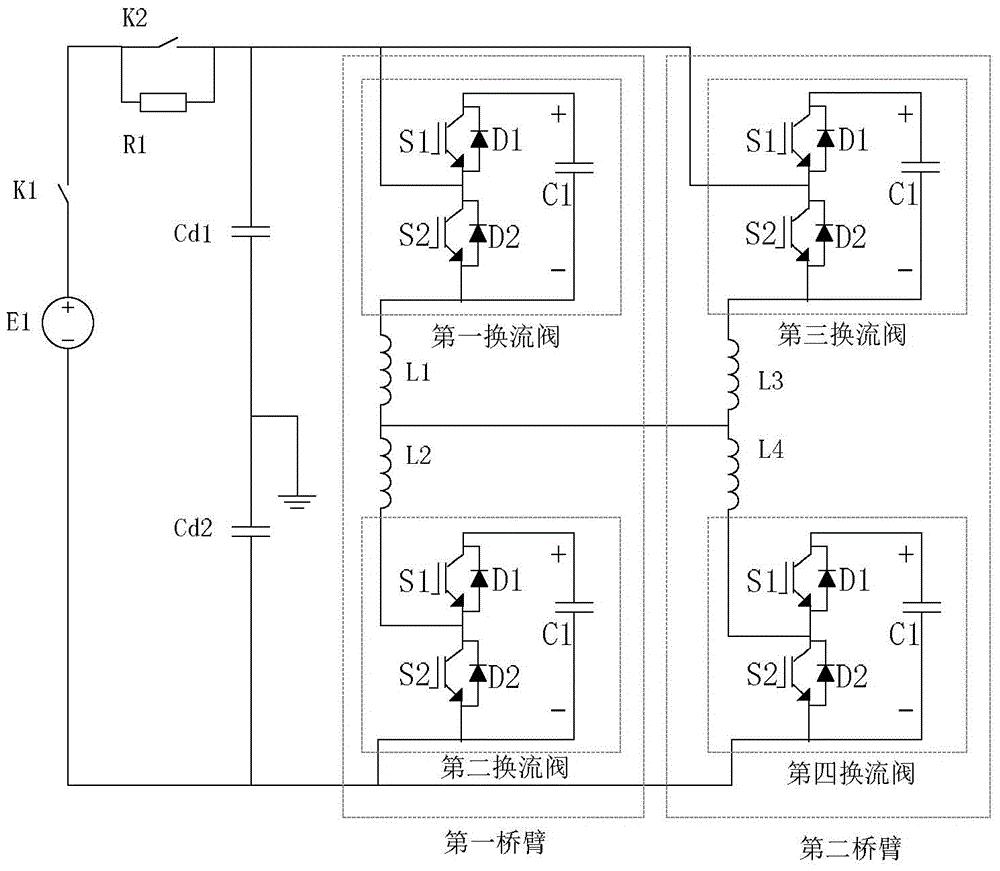 一种模块化多电平换流器换流阀的功率对冲试验装置