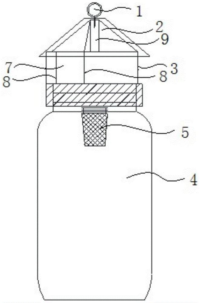 一种适用于固体缓释引诱剂的实蝇诱捕器