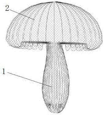 蘑菇型立体花坛造型结构