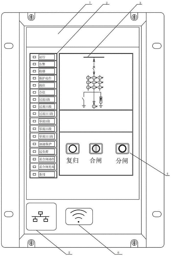一种多功能小型化继电保护装置面板